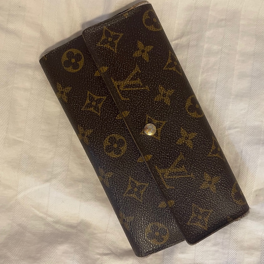 LV Check Wallet Vintage